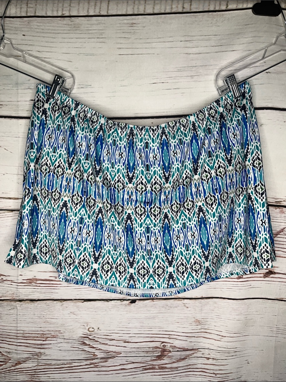 Swim by Cacique NWOT Size 22 Blue Printed Bathing Suit Swim Skirt